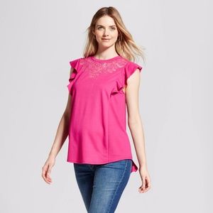 NWT Isabelle Maternity Flutter Sleeve Top